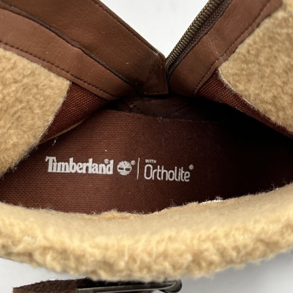Timberland Glancy NEW Womens 10 Leather Ortholite Boots Shearling Cuff Buckle - Picture 13 of 16
